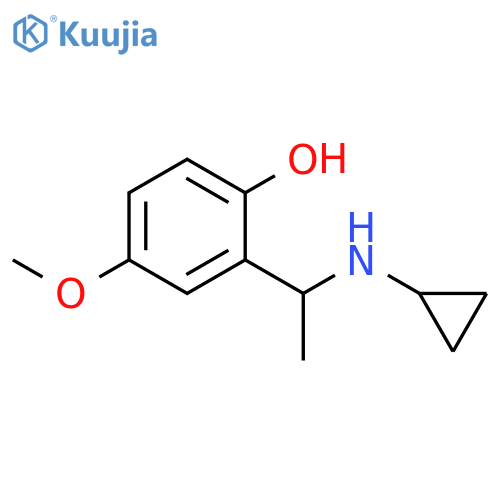 2-1-(cyclopropylamino)ethyl-4-methoxyphenol structure