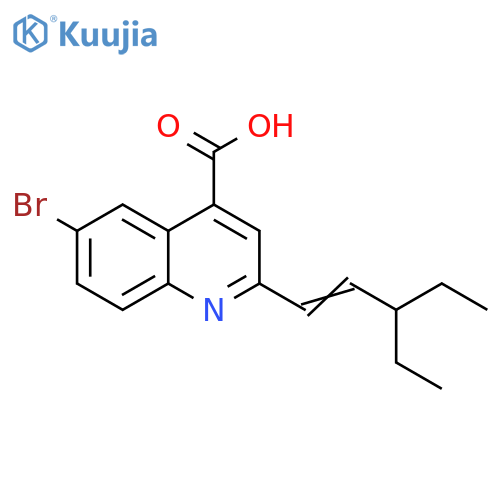 4-Quinolinecarboxylic acid, 6-bromo-2-(3-ethyl-1-penten-1-yl)- structure