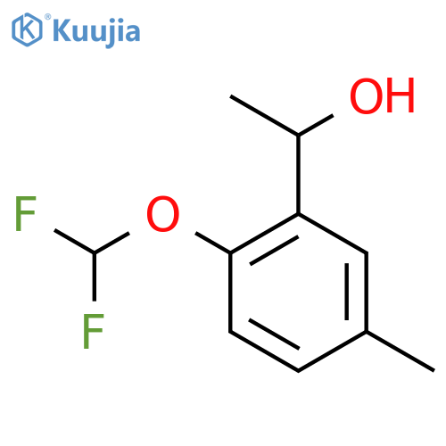 1-2-(difluoromethoxy)-5-methylphenylethan-1-ol structure