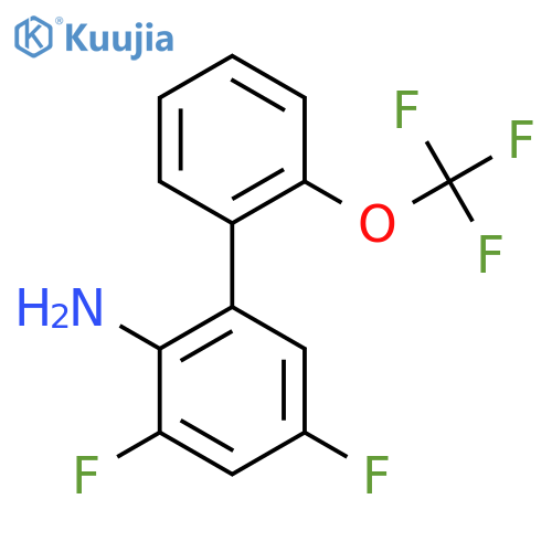 2-Amino-3,5-difluoro-2'-(trifluoromethoxy)biphenyl structure