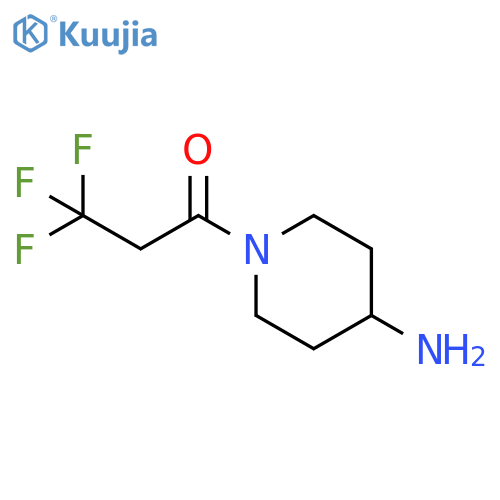 1-(4-aminopiperidin-1-yl)-3,3,3-trifluoropropan-1-one structure