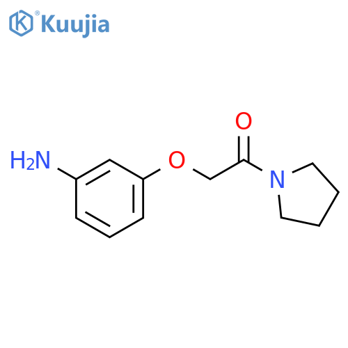 2-(3-aminophenoxy)-1-(pyrrolidin-1-yl)ethan-1-one structure
