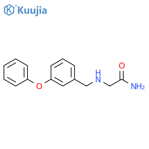 2-{[(3-phenoxyphenyl)methyl]amino}acetamide structure