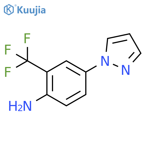 4-(1H-Pyrazol-1-yl)-2-(trifluoromethyl)aniline structure