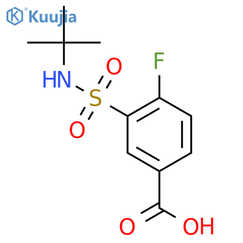 3-(tert-butylsulfamoyl)-4-fluorobenzoic acid structure