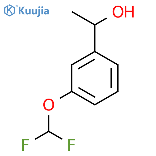1-3-(difluoromethoxy)phenylethan-1-ol structure