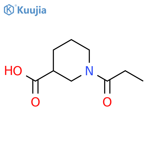 1-propanoylpiperidine-3-carboxylic acid structure