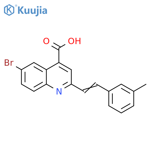6-Bromo-2-[2-(3-methylphenyl)ethenyl]quinoline-4-carboxylic acid structure
