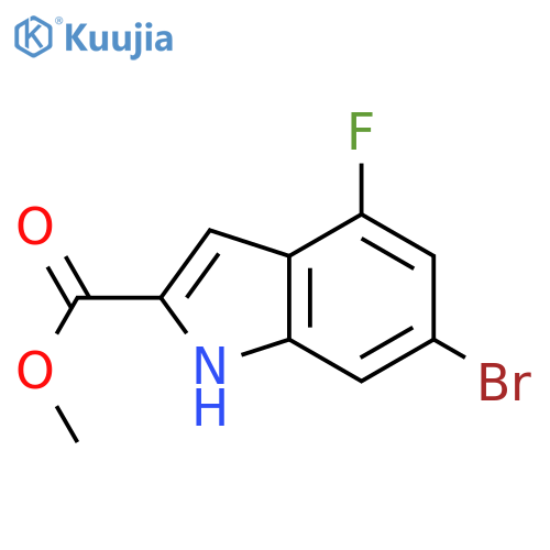methyl 6-bromo-4-fluoro-1H-indole-2-carboxylate structure