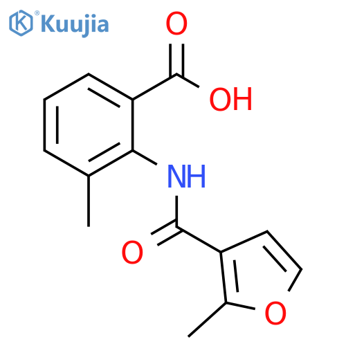 3-methyl-2-(2-methylfuran-3-amido)benzoic acid structure