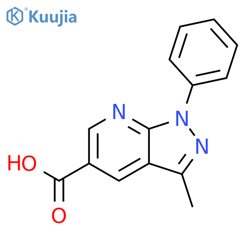 3-methyl-1-phenyl-1H-pyrazolo[3,4-b]pyridine-5-carboxylic acid structure