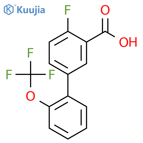 2-Fluoro-5-2-(trifluoromethoxy)phenylbenzoic acid structure