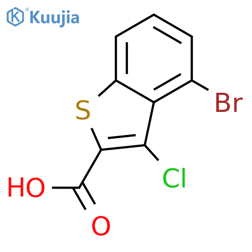 4-Bromo-3-chloro-1-benzothiophene-2-carboxylic acid structure