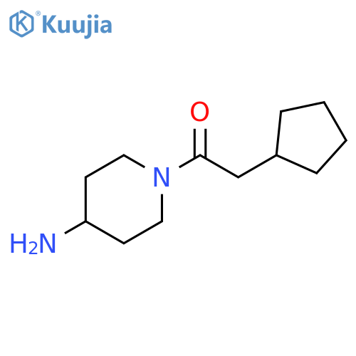 1-(4-Aminopiperidin-1-yl)-2-cyclopentylethan-1-one structure