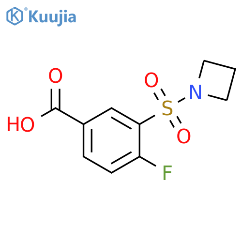 3-(azetidine-1-sulfonyl)-4-fluorobenzoic acid structure