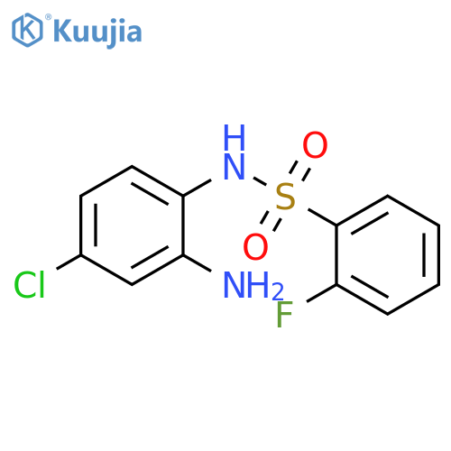 N-(2-amino-4-chlorophenyl)-2-fluorobenzene-1-sulfonamide structure