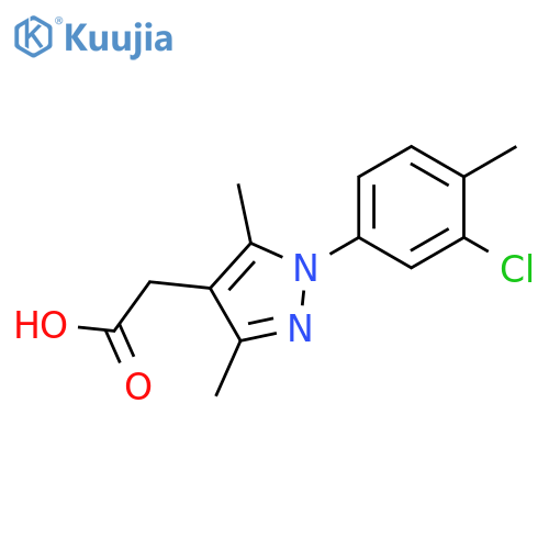 2-1-(3-Chloro-4-Methylphenyl)-3,5-Dimethyl-1h-Pyrazol-4-YlAcetic Acid structure