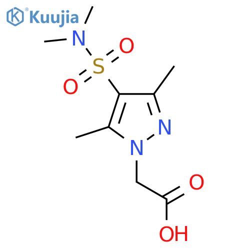 (4-Dimethylsulfamoyl-3,5-dimethyl-pyrazol-1-yl)-acetic acid structure