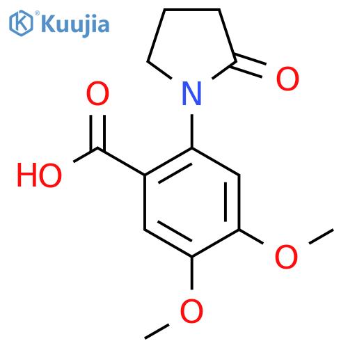 4,5-Dimethoxy-2-(2-oxopyrrolidin-1-yl)benzoic acid structure