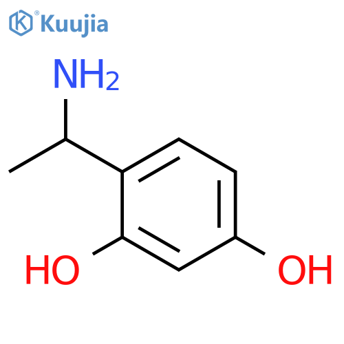 4-(1-aminoethyl)benzene-1,3-diol structure