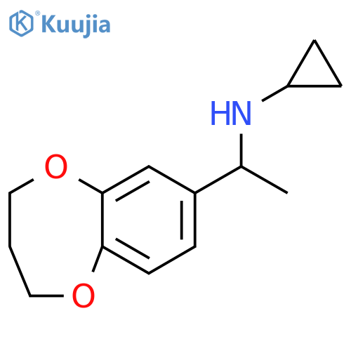 N-1-(3,4-dihydro-2H-1,5-benzodioxepin-7-yl)ethylcyclopropanamine structure