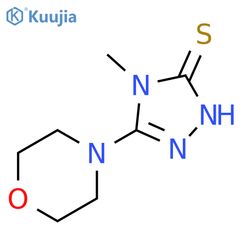 4-methyl-5-(morpholin-4-yl)-4H-1,2,4-triazole-3-thiol structure