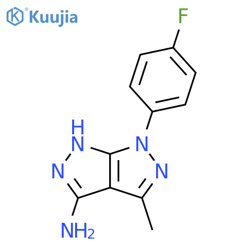 6-(4-Fluorophenyl)-4-methyl-1H,6H-1,2diazolo3,4-cpyrazol-3-amine structure
