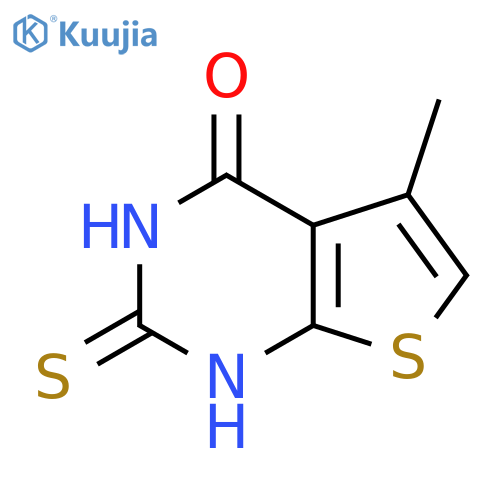 2-Mercapto-5-methyl-3H-thieno2,3-dpyrimidin-4-one structure
