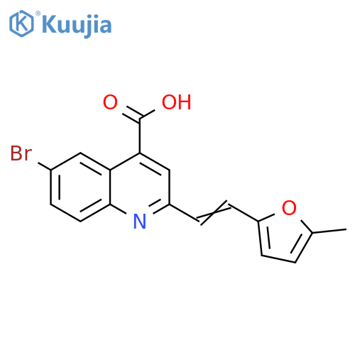6-bromo-2-2-(5-methylfuran-2-yl)ethenylquinoline-4-carboxylic acid structure