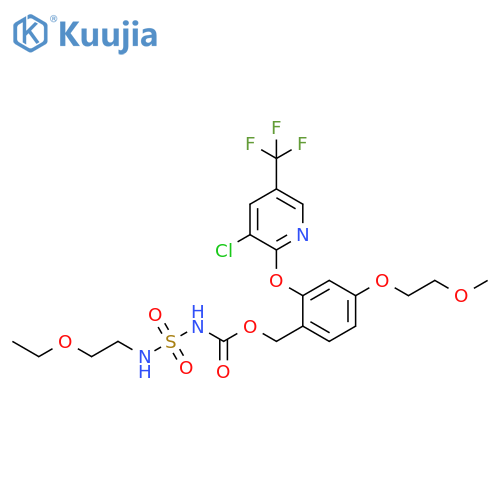 7-Oxa-3-thia-2,4-diazanonanoic acid,[2-[[3-chloro-5-(trifluoromethyl)-2-pyridinyl]oxy]-4-(2-methoxyethoxy)phenyl]methyl ester, 3,3-dioxide structure
