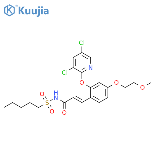 2-Propenamide,3-[2-[(3,5-dichloro-2-pyridinyl)oxy]-4-(2-methoxyethoxy)phenyl]-N-(pentylsulfonyl)-, (2E)- structure