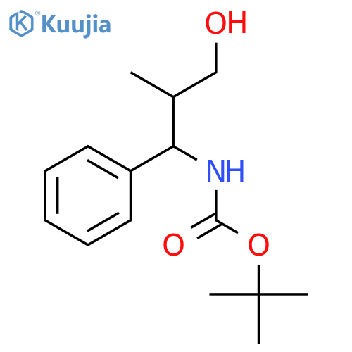 tert-butyl N-(1S,2S)-3-hydroxy-2-methyl-1-phenylpropylcarbamate structure