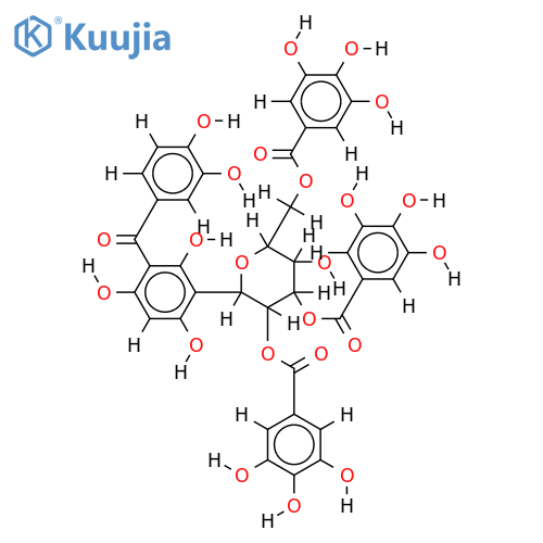 maclurin 3-C-(2'',3'',6''-tri-O-galloyl)-beta-D-glucoside structure