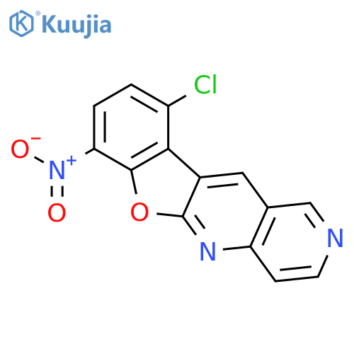 Benzofuro[2,3-b][1,6]naphthyridine, 10-chloro-7-nitro- structure