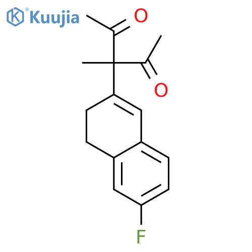 2,4-Pentanedione, 3-(6-fluoro-3,4-dihydro-2-naphthalenyl)-3-methyl- structure