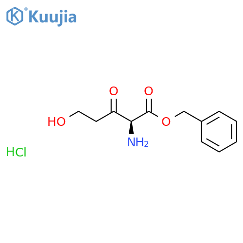 Norvaline, 5-hydroxy-3-oxo-, phenylmethyl ester, hydrochloride structure