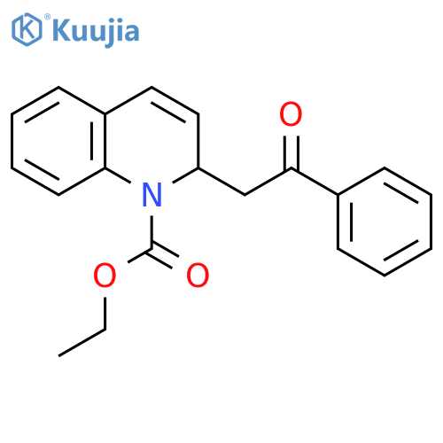 1(2H)-Quinolinecarboxylic acid, 2-(2-oxo-2-phenylethyl)-, ethyl ester structure