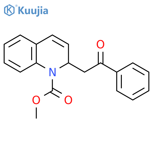 1(2H)-Quinolinecarboxylic acid, 2-(2-oxo-2-phenylethyl)-, methyl ester structure