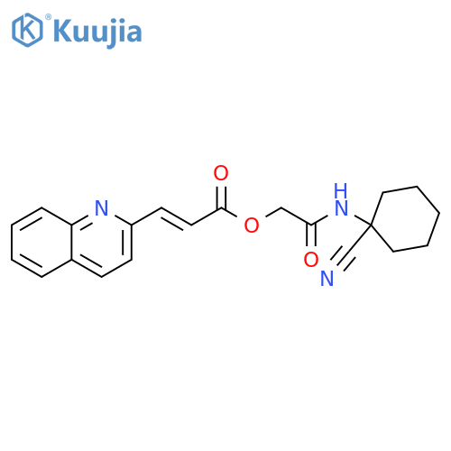 [(1-Cyanocyclohexyl)carbamoyl]methyl 3-(quinolin-2-yl)prop-2-enoate structure