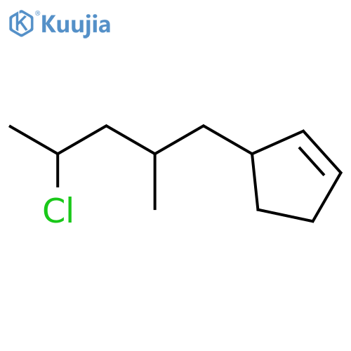 Cyclopentene, 3-(4-chloro-2-methylpentyl)- structure