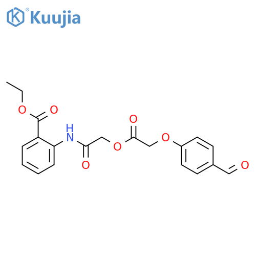 Ethyl 2-[[2-[[2-(4-formylphenoxy)acetyl]oxy]acetyl]amino]benzoate structure
