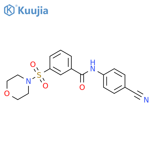 N-(4-cyanophenyl)-3-(morpholine-4-sulfonyl)benzamide structure