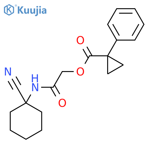 [(1-Cyanocyclohexyl)carbamoyl]methyl 1-phenylcyclopropane-1-carboxylate structure