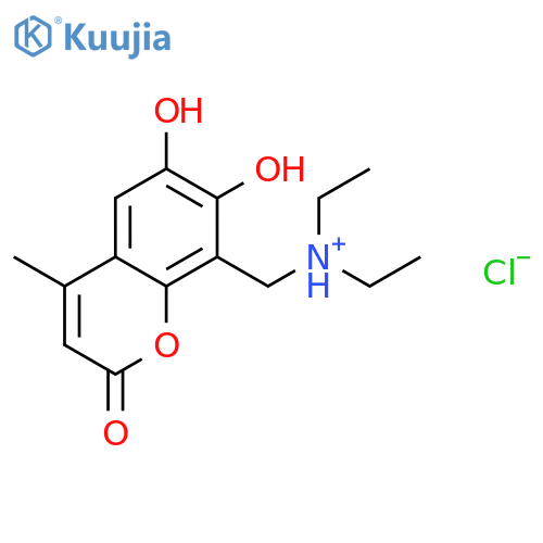 N-[(6,7-dihydroxy-4-methyl-2-oxo-2H-chromen-8-yl)methyl]-N-ethylethanaminium chloride structure