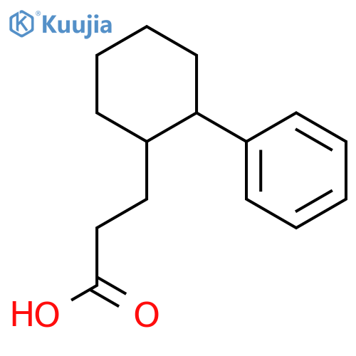 Cyclohexanepropanoic acid, 2-phenyl- structure