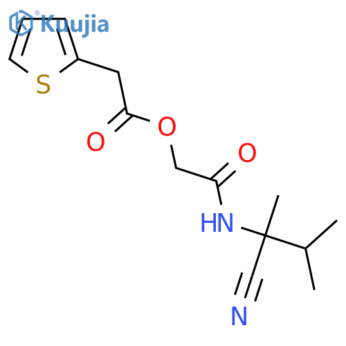 [(1-Cyano-1,2-dimethylpropyl)carbamoyl]methyl 2-(thiophen-2-yl)acetate structure