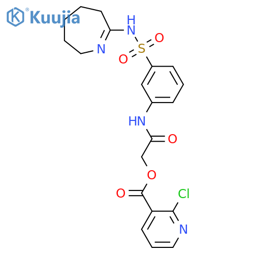 ({3-[(Azepan-2-ylidene)sulfamoyl]phenyl}carbamoyl)methyl 2-chloropyridine-3-carboxylate structure