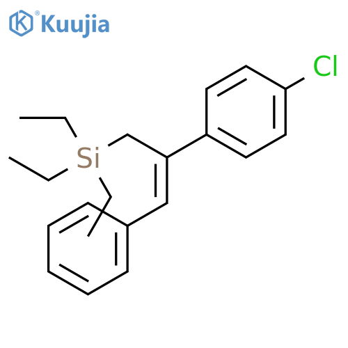 Benzene, 1-chloro-4-[(1Z)-2-phenyl-1-[(triethylsilyl)methyl]ethenyl]- structure
