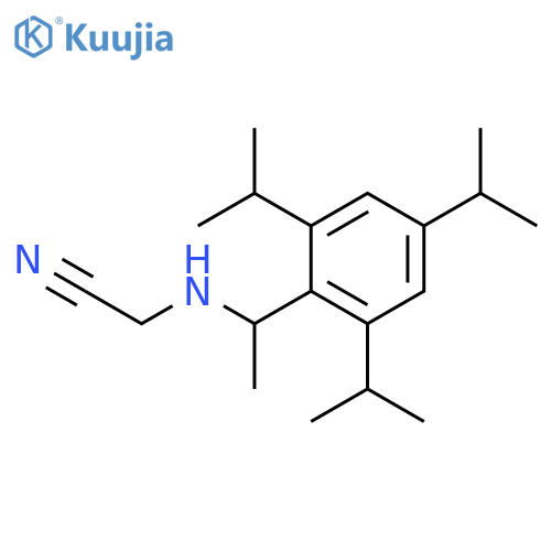 Acetonitrile, 2-[[(1S)-1-[2,4,6-tris(1-methylethyl)phenyl]ethyl]amino]- structure
