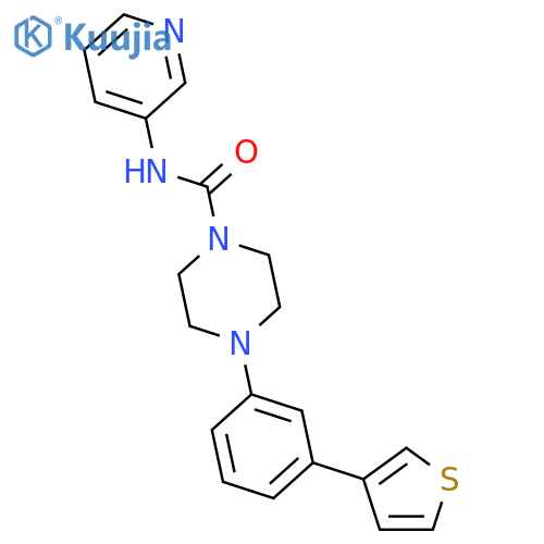 1-Piperazinecarboxamide, N-3-pyridinyl-4-[3-(3-thienyl)phenyl]- structure